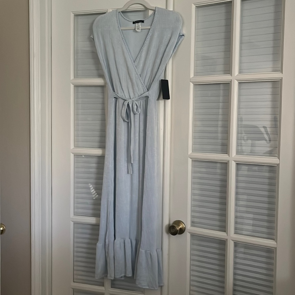 Size small light blue and white striped dress. NWT.